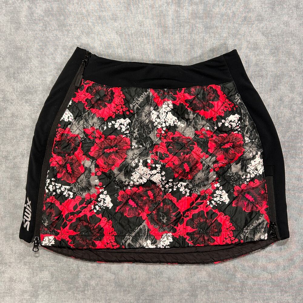 Swix Floral quilted nordic puffer skirt gorpcore outdoors summer womens Small